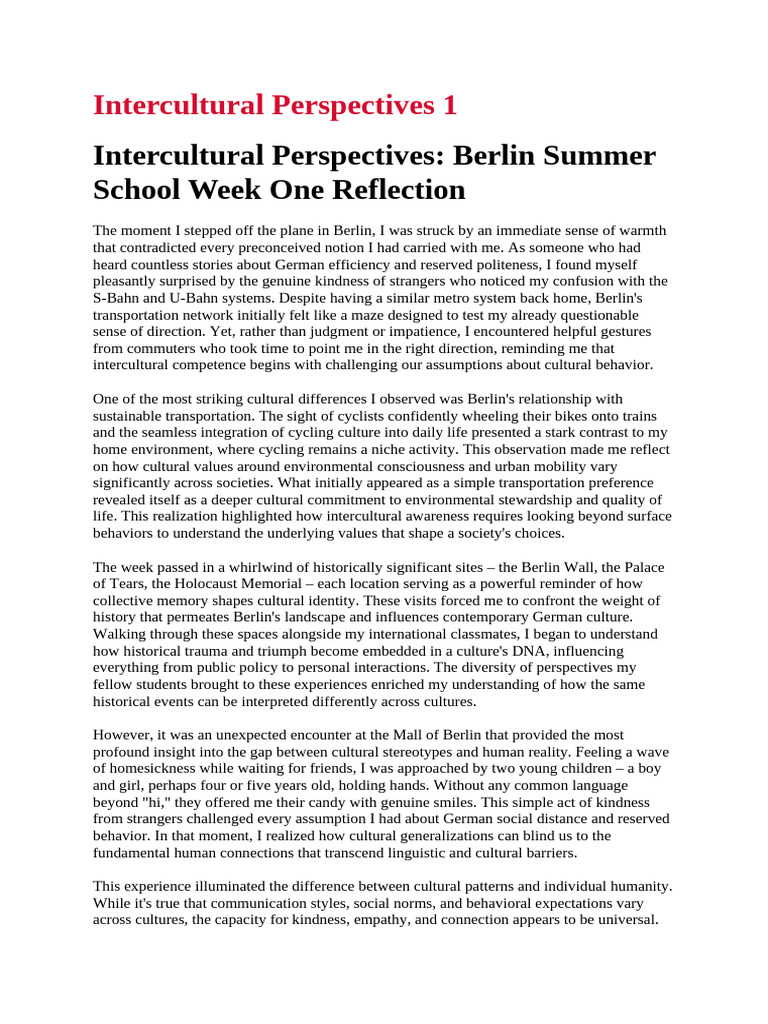 Intercultural Insights from Berlin | PDF | Communication | Human ...