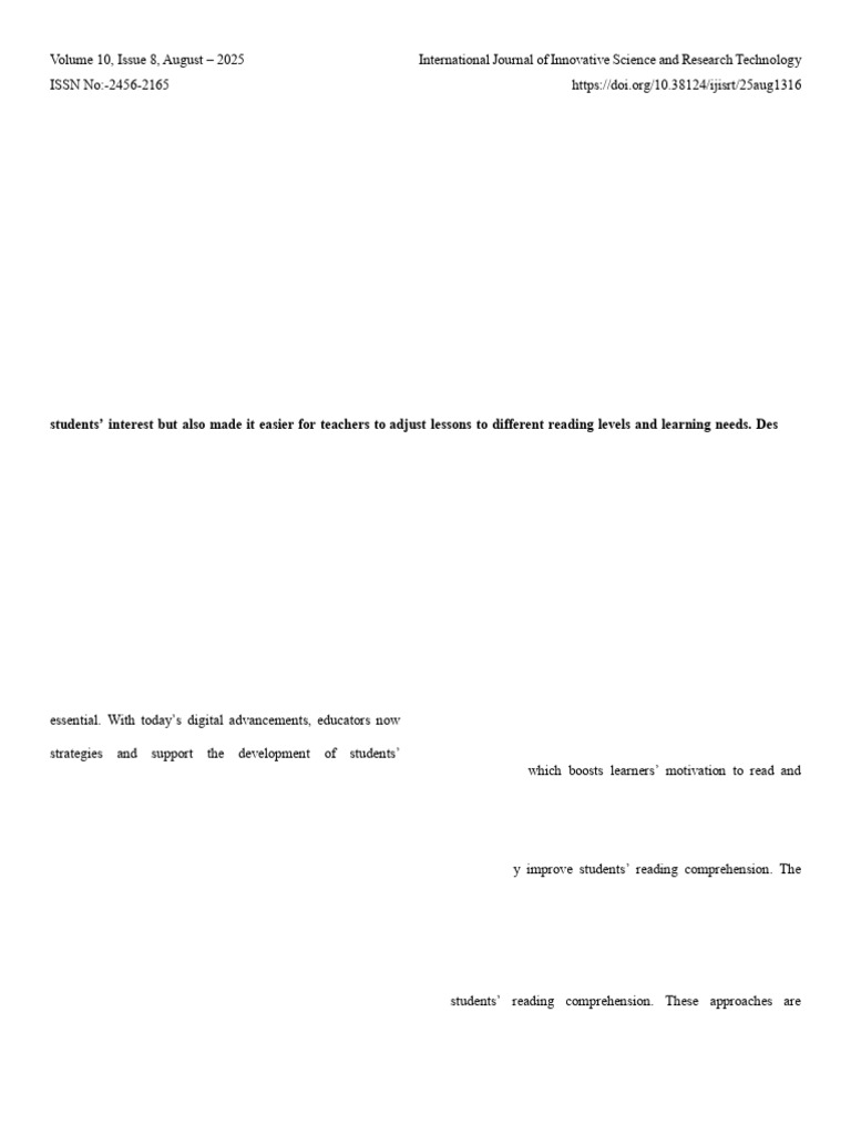 Utilizing Technology To Improve Reading Skills: Intermediate Grade ...