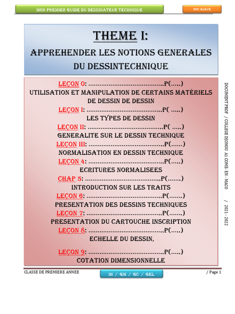 Guide du Dessin Technique pour Élèves | PDF | Dessin technique | Dessin