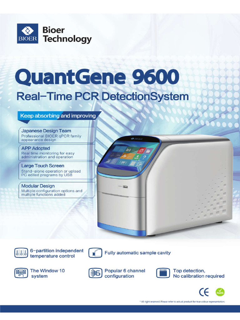 Real Time PCR QuantGene 9600 | PDF