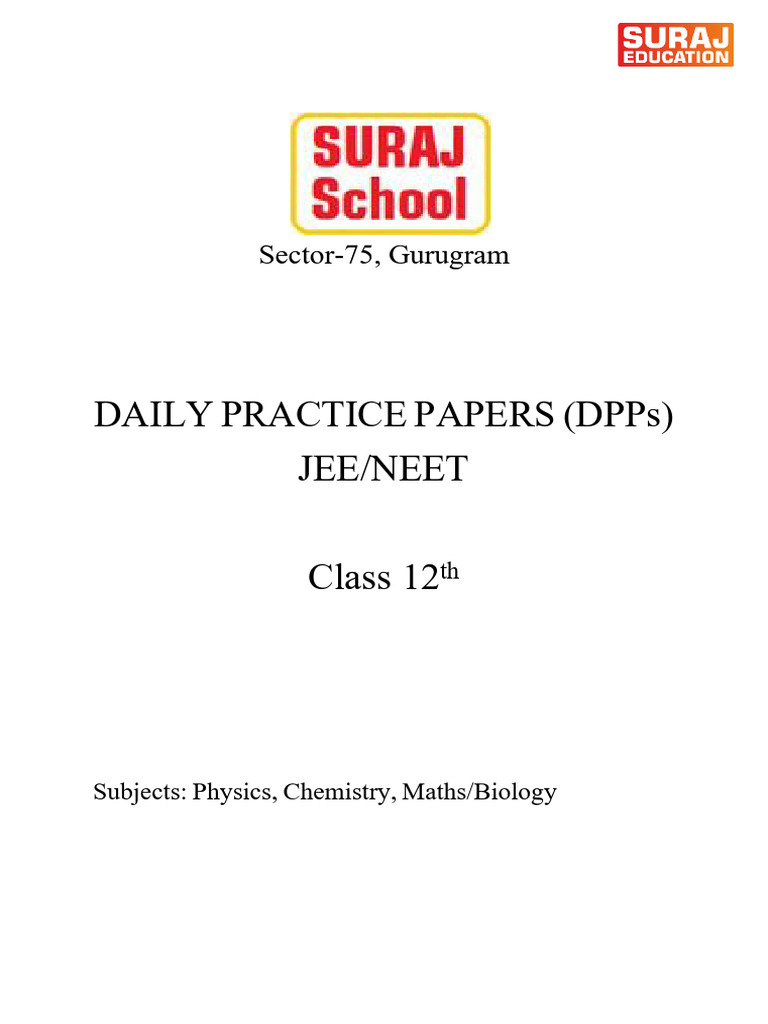 JEE/NEET DPP for Class 12 Maths & Chemistry | PDF | Organometallic ...