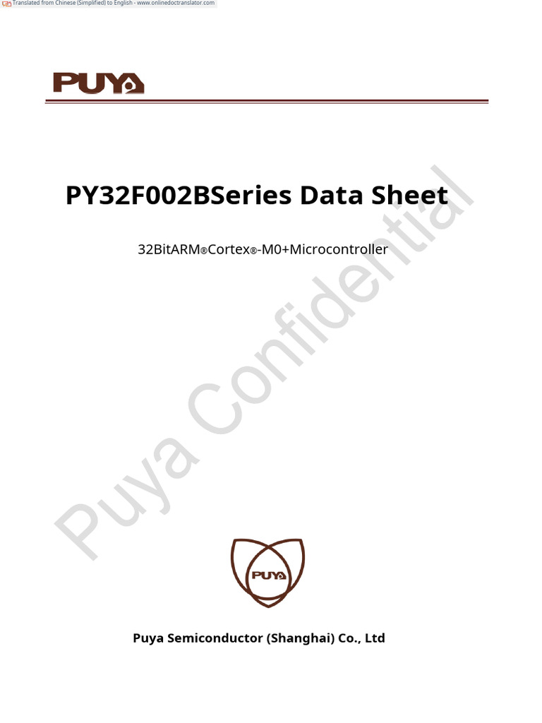 Puya Py32f002bf15p6tr Xonlink - ZH-CN - en | PDF | Booting ...
