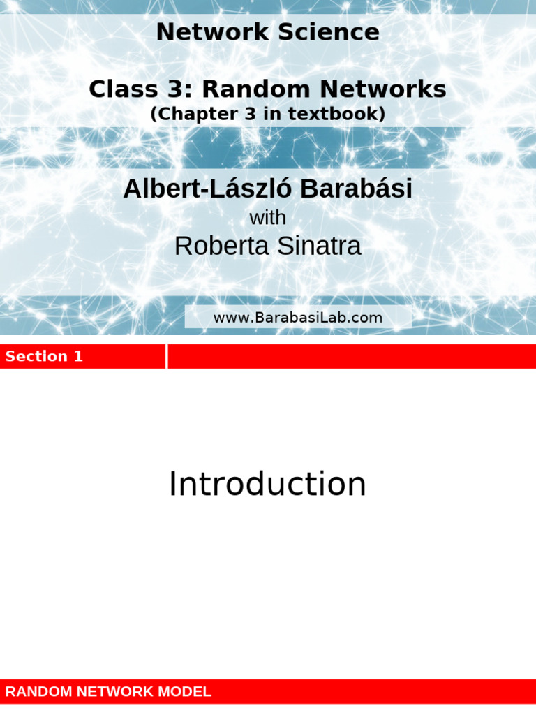Random Networks in Network Science | PDF | Mathematical Relations ...