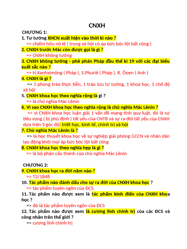 CNXH | PDF