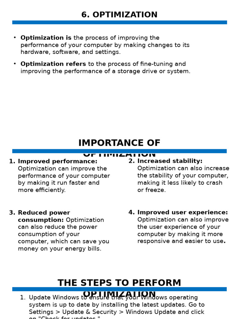 Computer Performance Optimization Guide | PDF | Antivirus Software ...