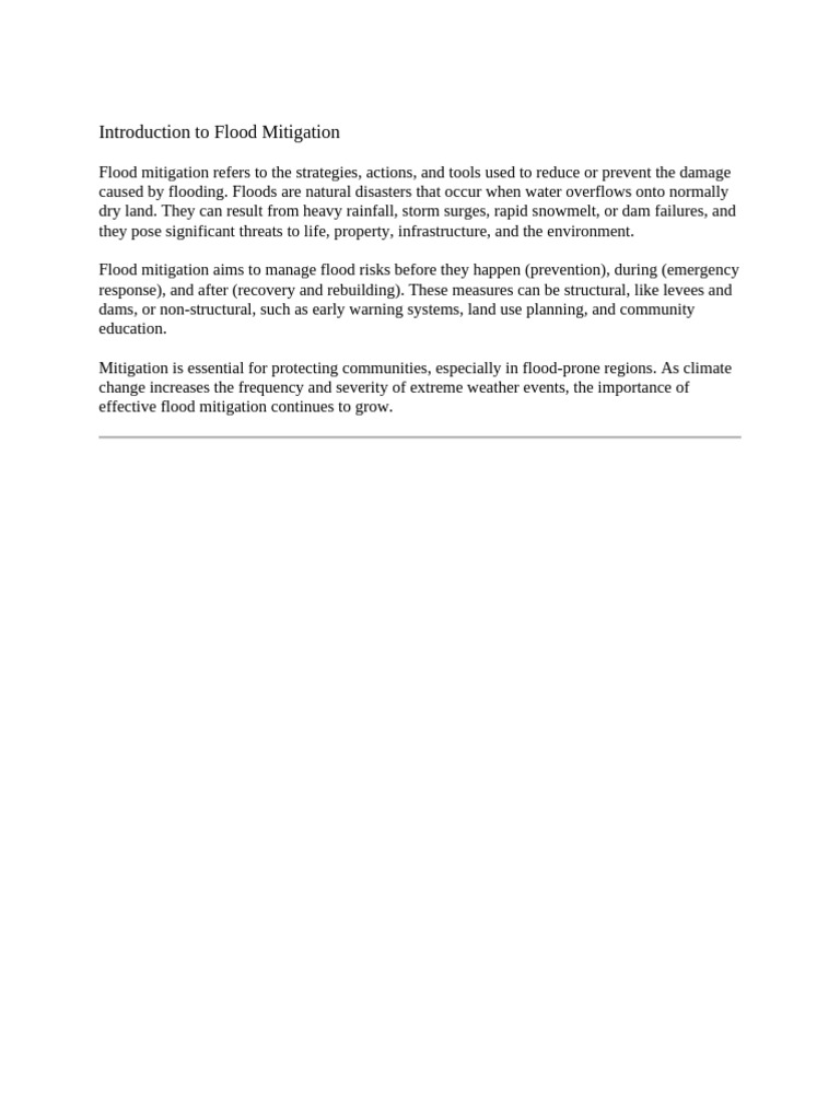 Effective Flood Mitigation Strategies | PDF