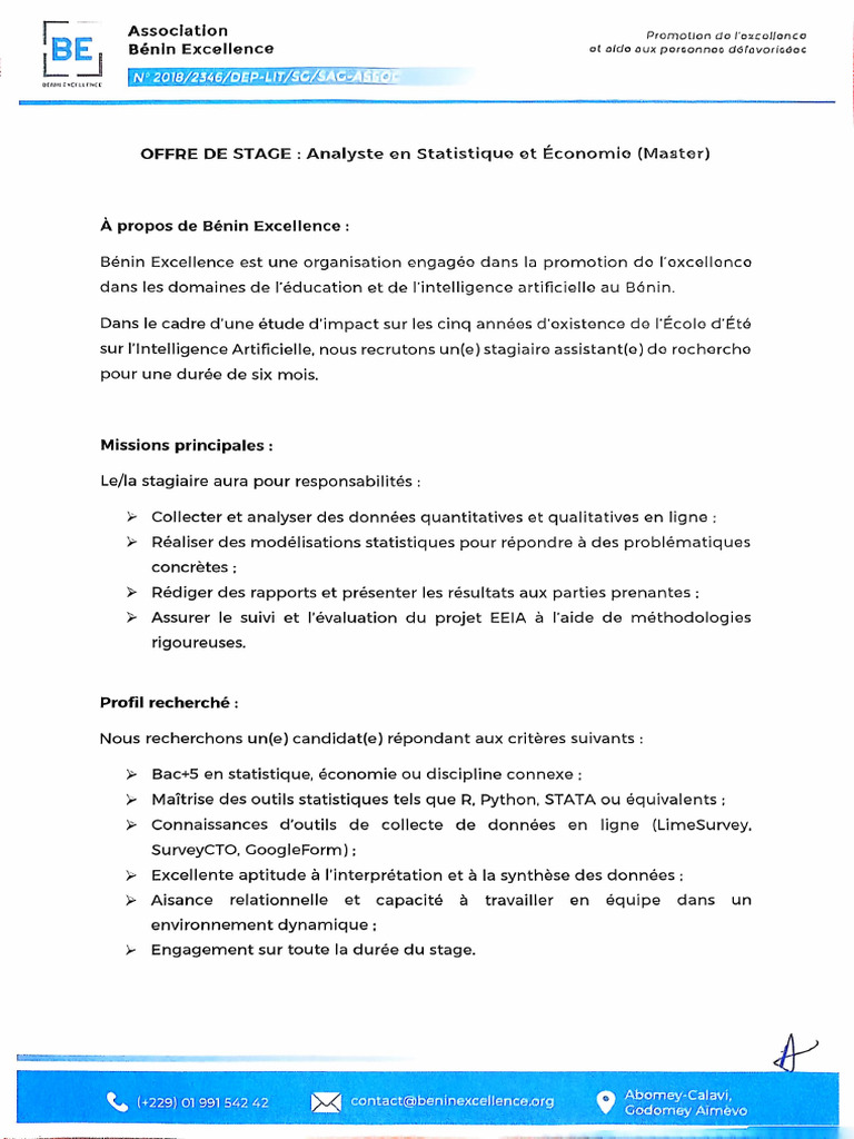 Offre de Stage | PDF