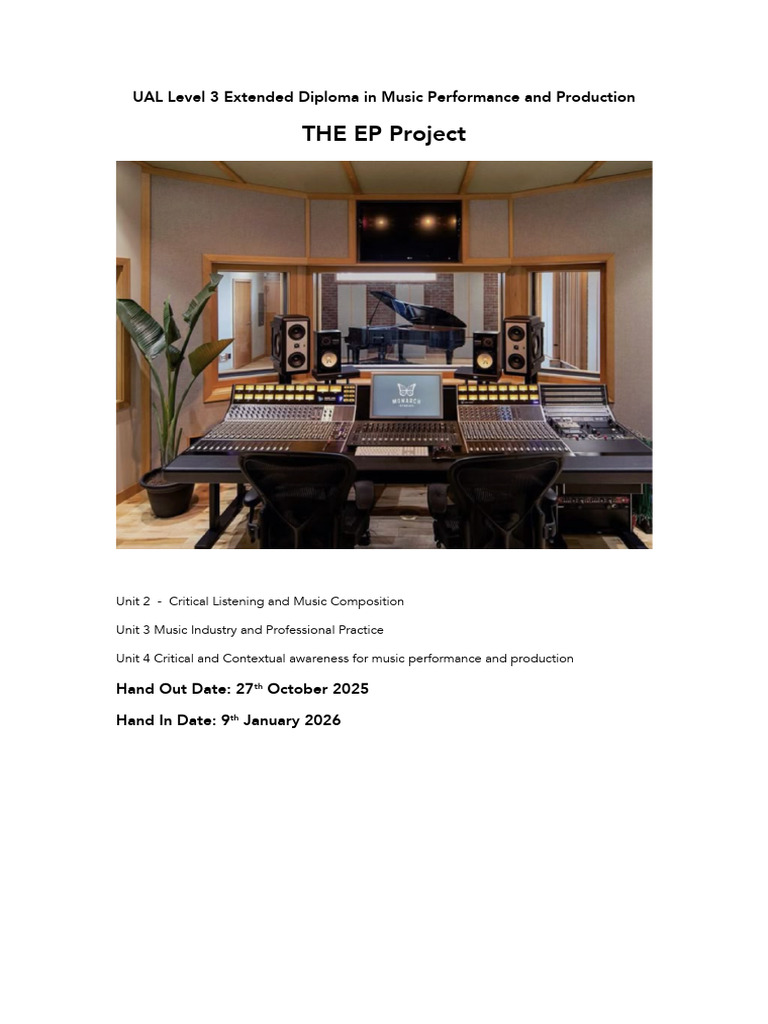Music Performance Diploma Project Guide | PDF | Knowledge | Information