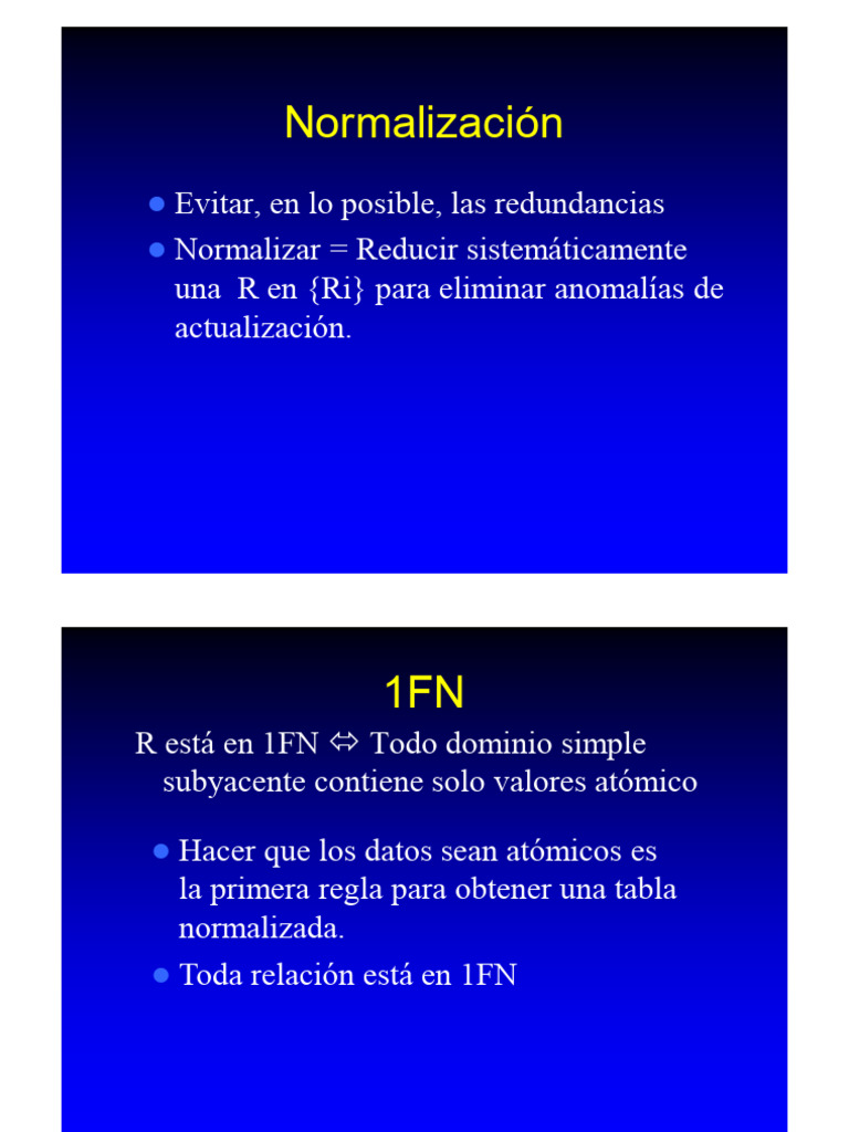 Normalización de Bases de Datos: 1FN a BCNF | PDF | Panes | ensalada