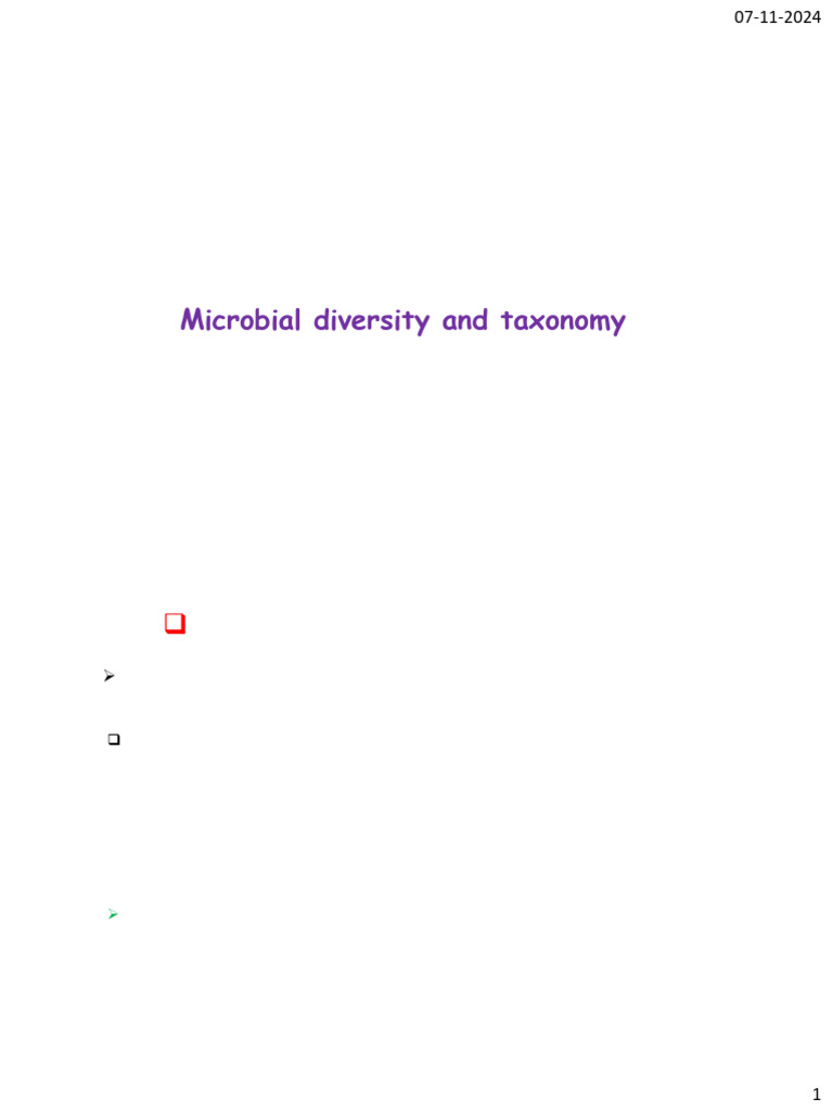 Microbial Taxonomy and Classification Guide | PDF | Ribosomal Rna ...