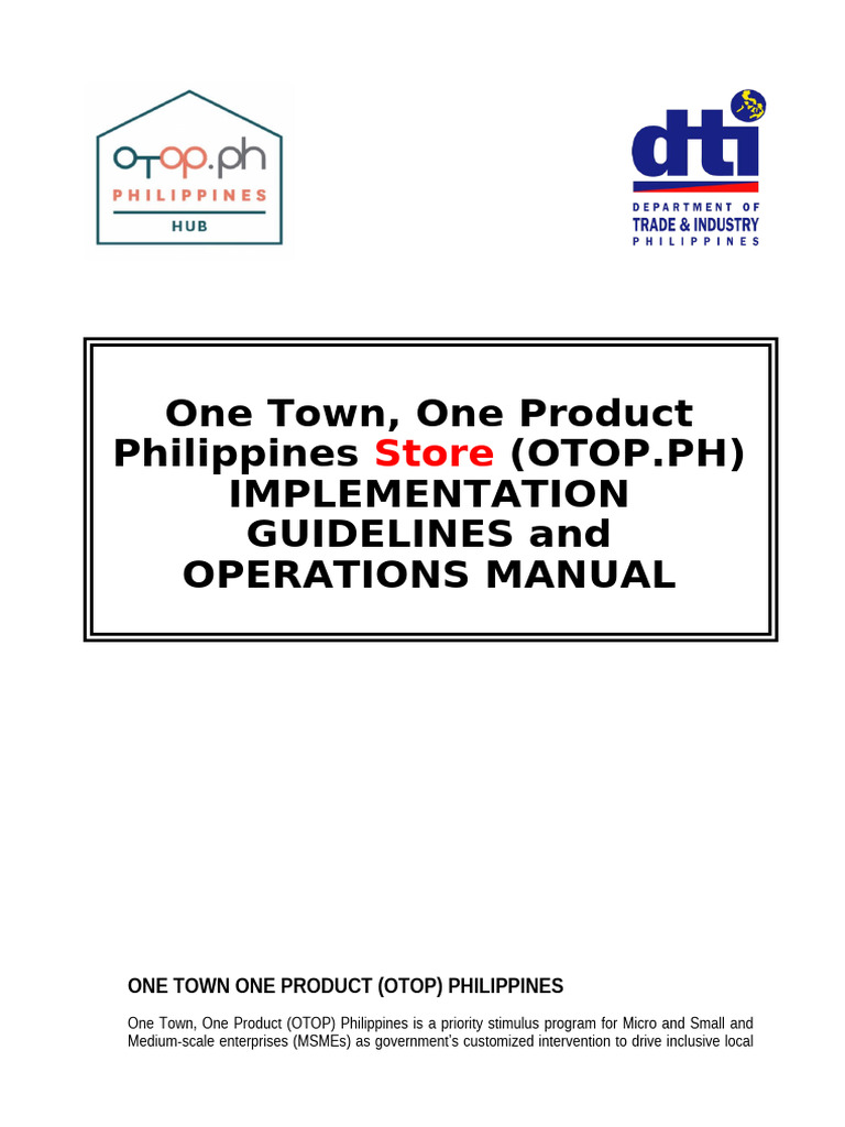 OTOP Philippines Store Overview | PDF | Receipt | Insurance