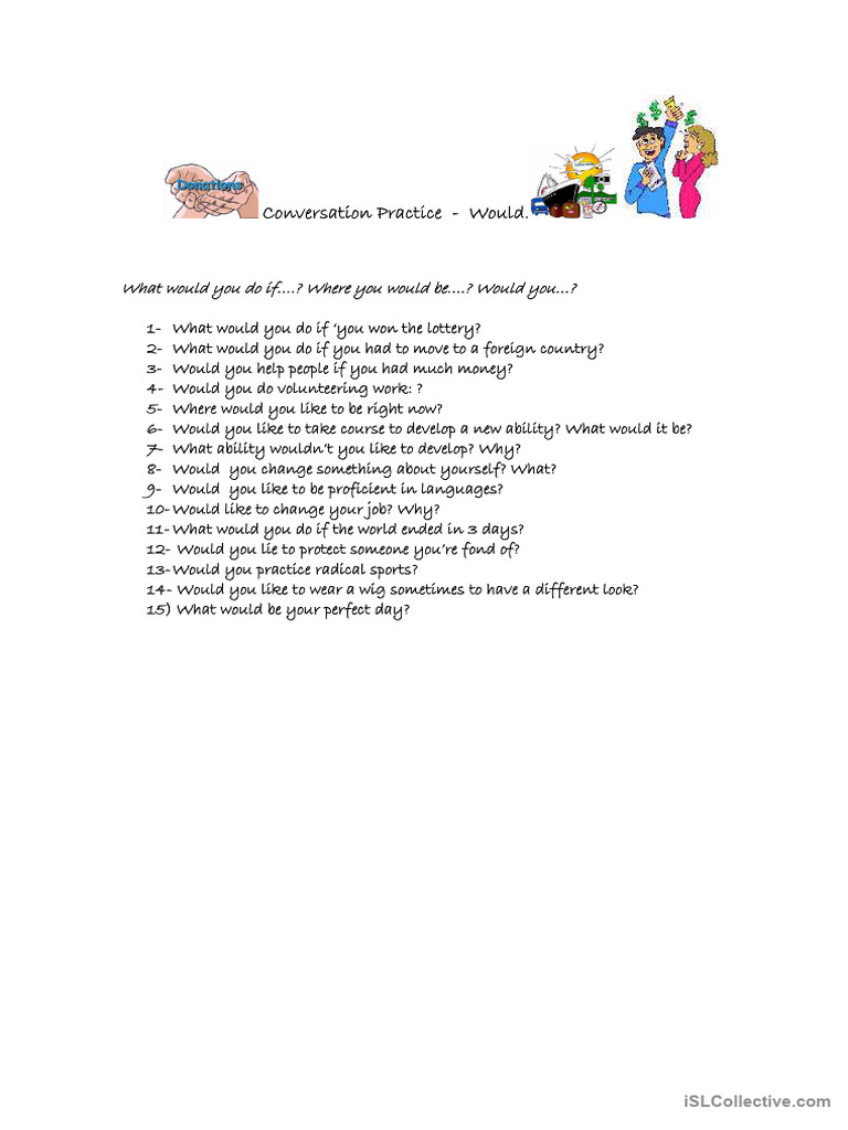 Conversation Practice Would | PDF