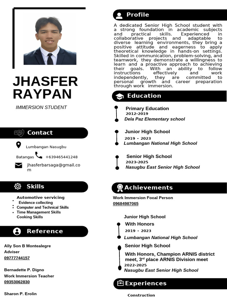Senior High School Student Profile | PDF | Behavior Modification ...
