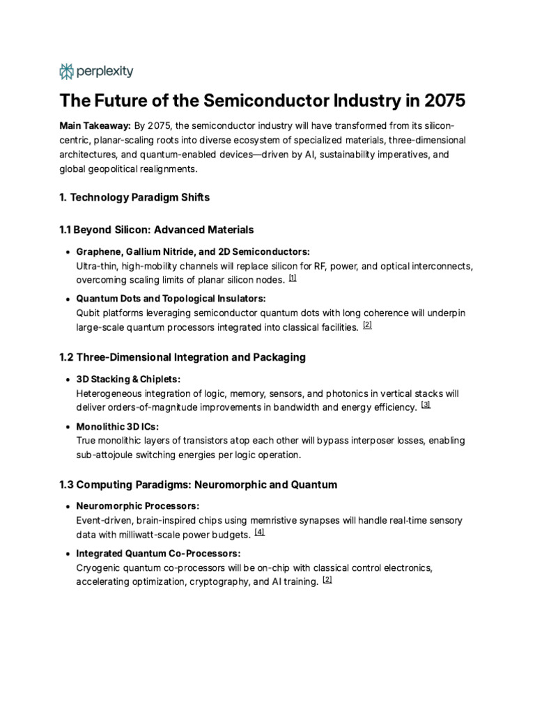 Future of Semiconductors by 2075 | PDF | Integrated Circuit ...