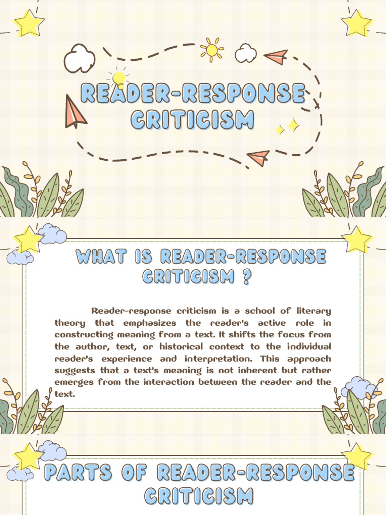 Reader Response Criticism PDF