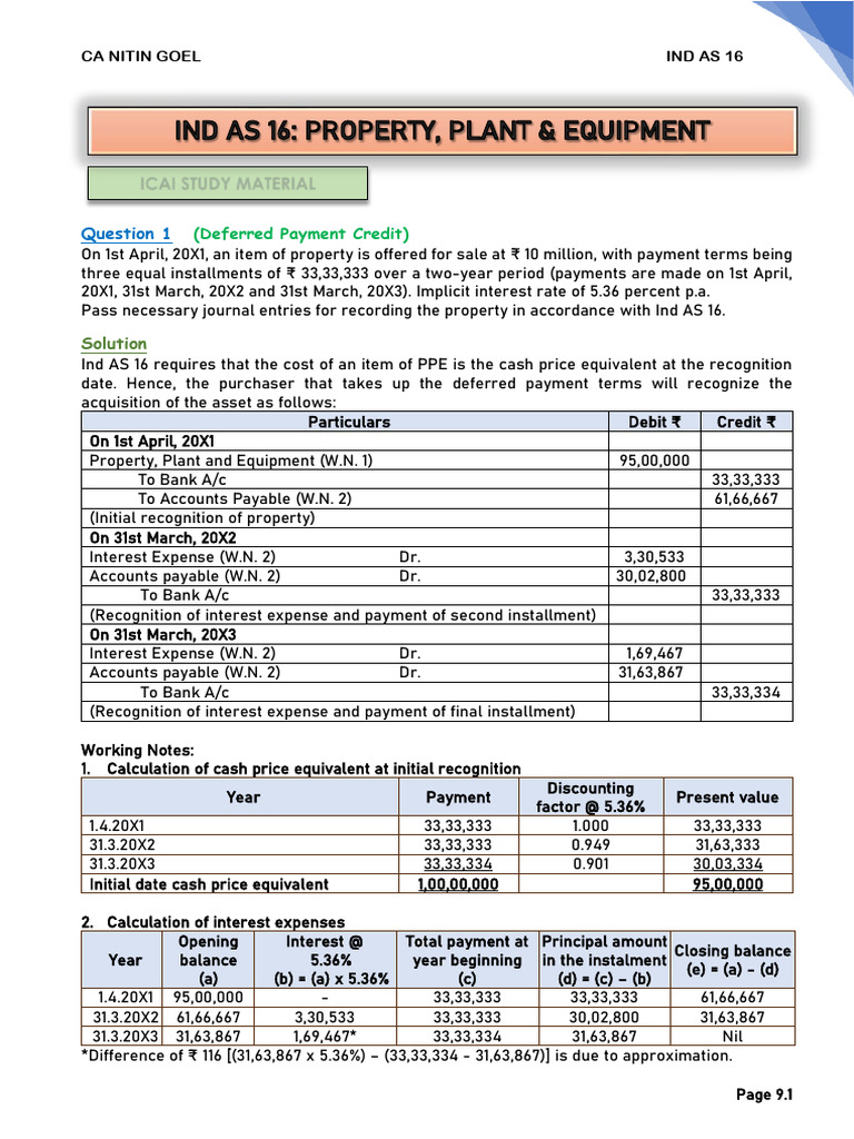 9 Ind AS 16 | PDF | Depreciation | Valuation (Finance)