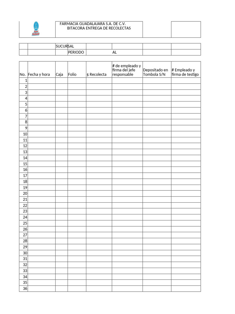 Bitacora Recolectas | PDF