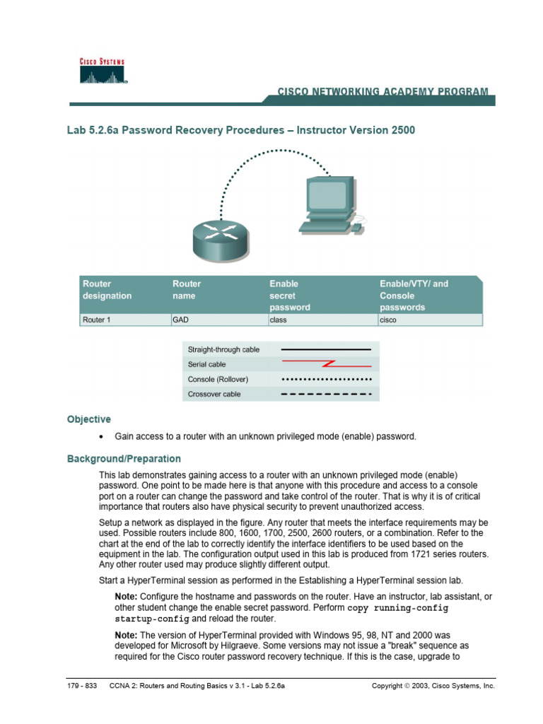 View of Router Password Recovery Lab Guide | PDF | Booting | Cisco Certifications