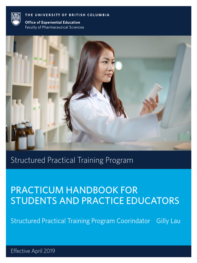 UBC Practicum Handbook Overview | PDF | Pharmacy | Pharmacist