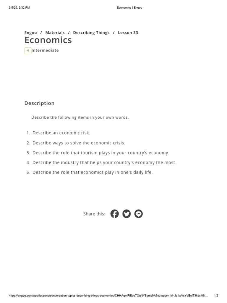 Economics - Engoo | PDF