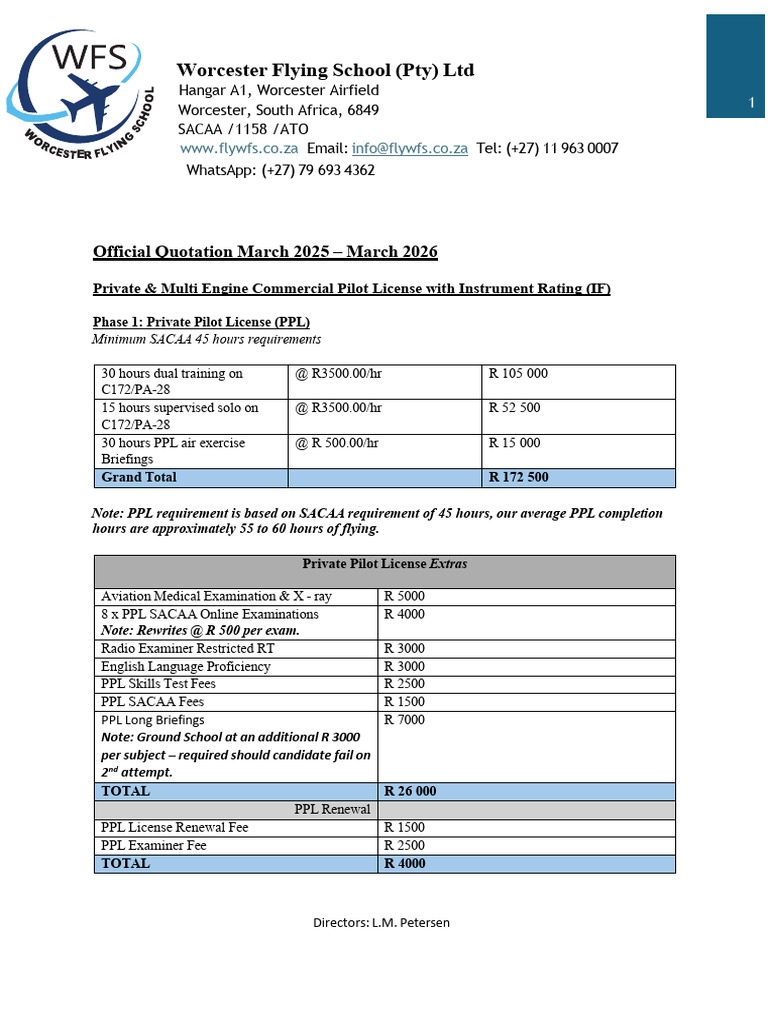 Official Quotation (India) 2025 (NEW) | PDF | Aviation