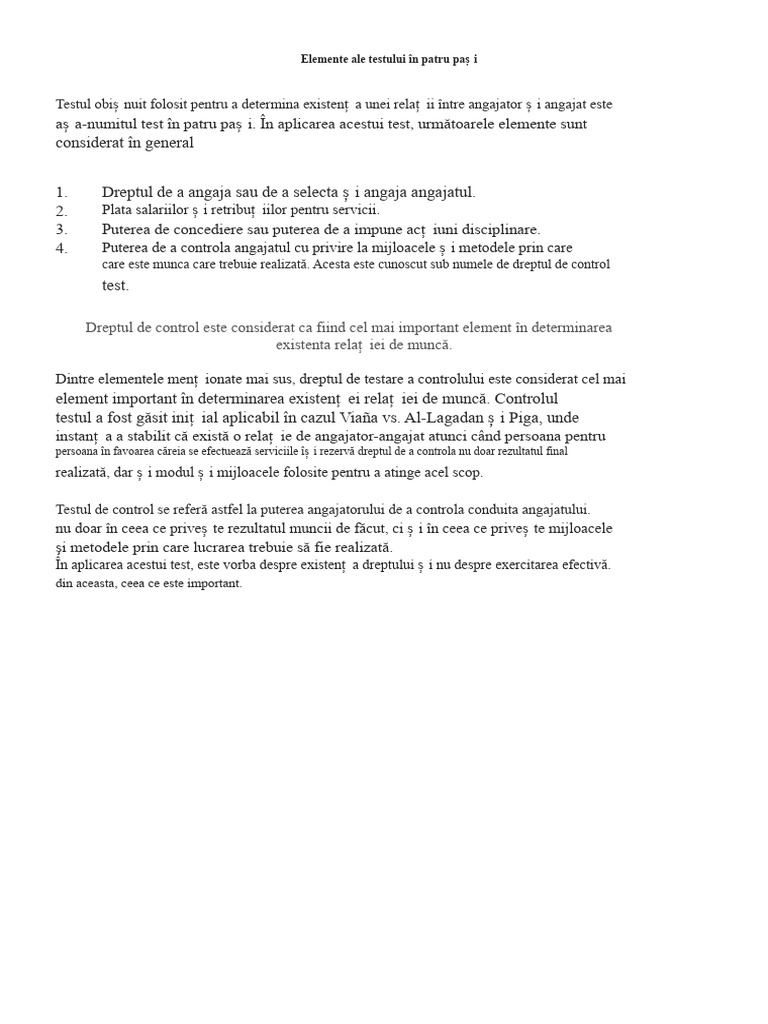Testul În Patru Etape | PDF