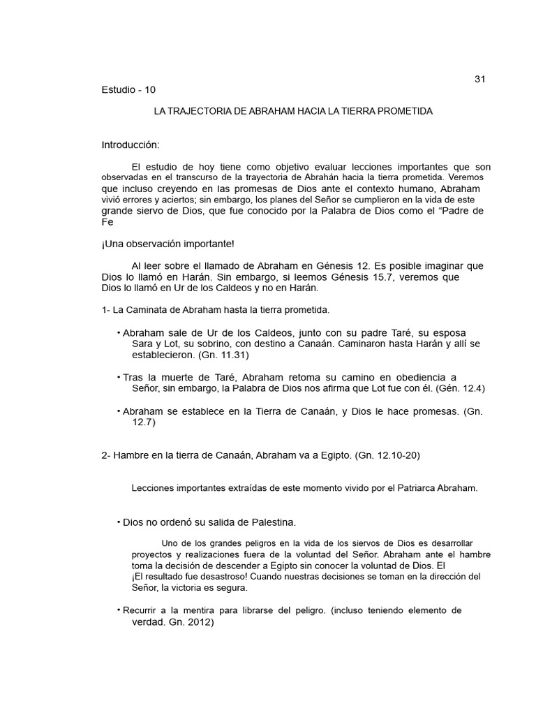 Lecciones de Fe en la Vida de Abraham | PDF | Abrahán | Creencia ...