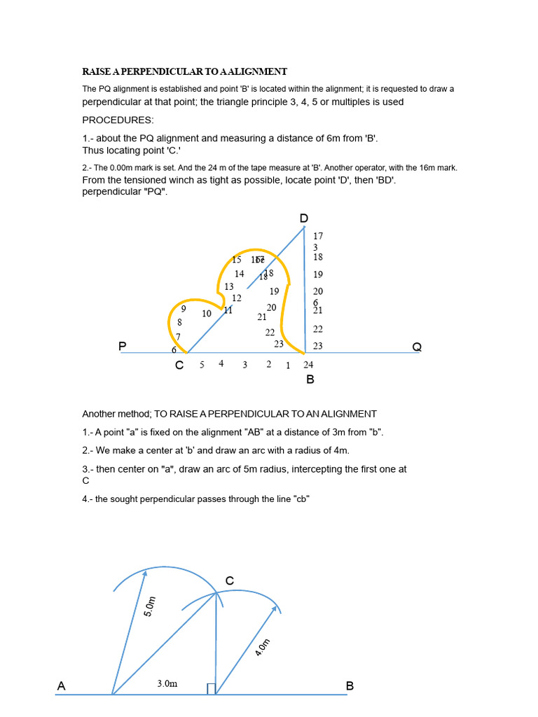 Raising A Perpendicular To An Alignment | PDF