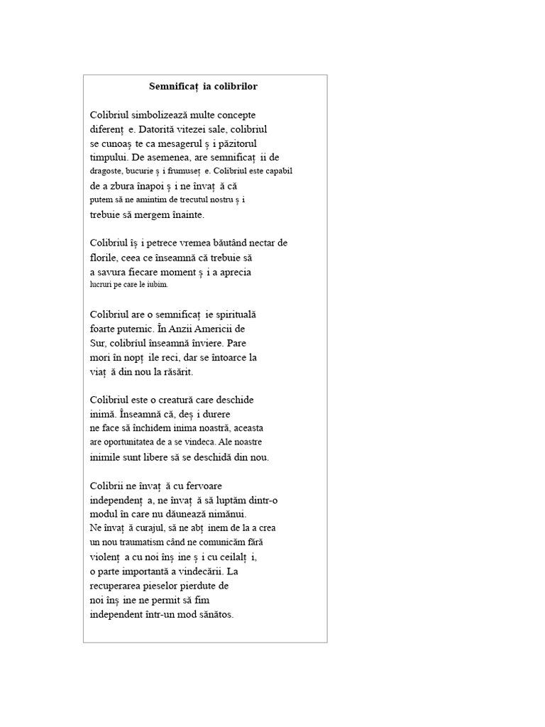 Colibri | PDF