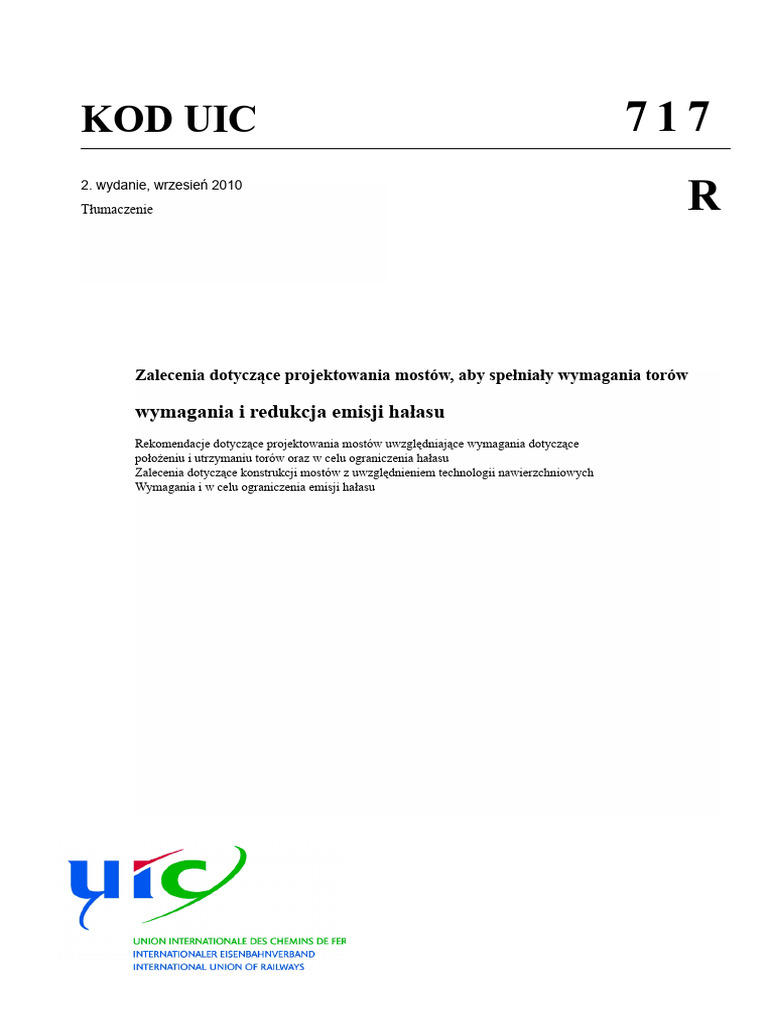 UIC E717 | PDF