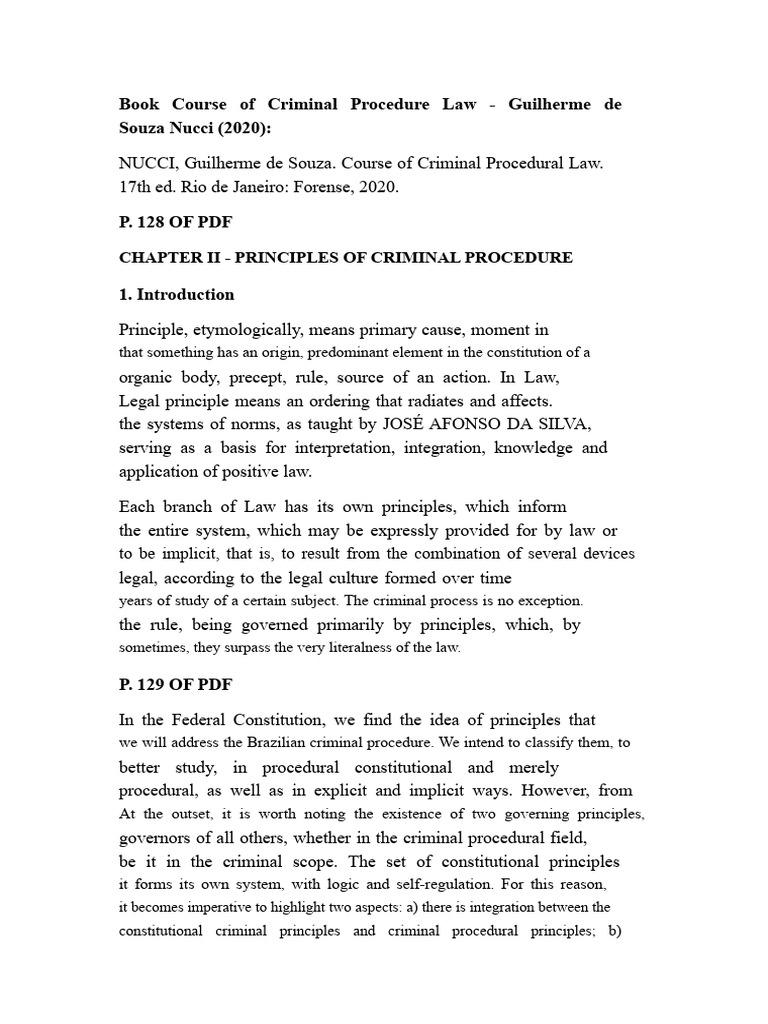 Principles of Criminal Procedure Law | PDF | Crimes | Crime & Violence