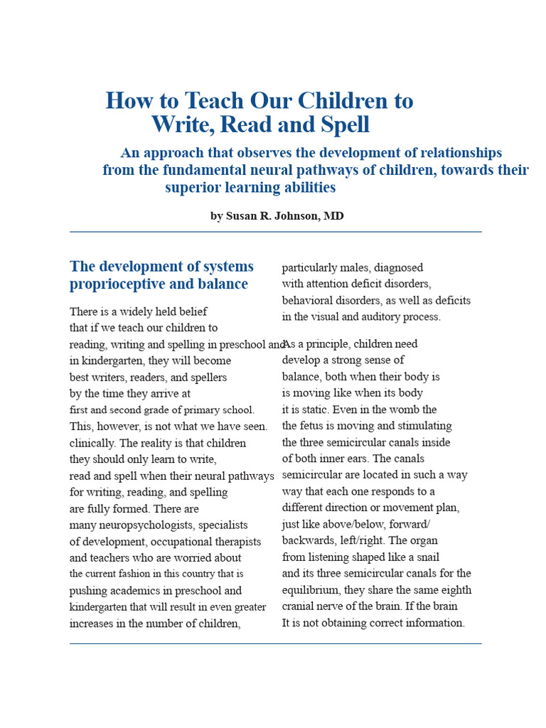 Teaching Kids to Write and Read Effectively | PDF | Mental Image | Memory