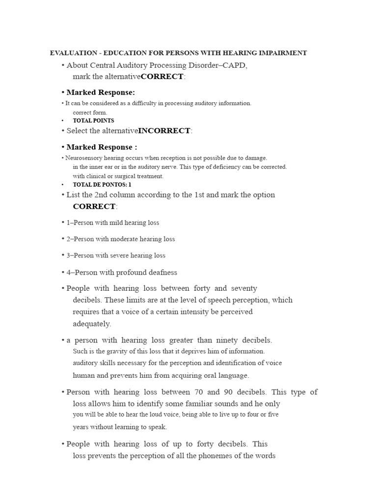 Hearing Impairment Assessment | PDF | Hearing Loss | Deafness