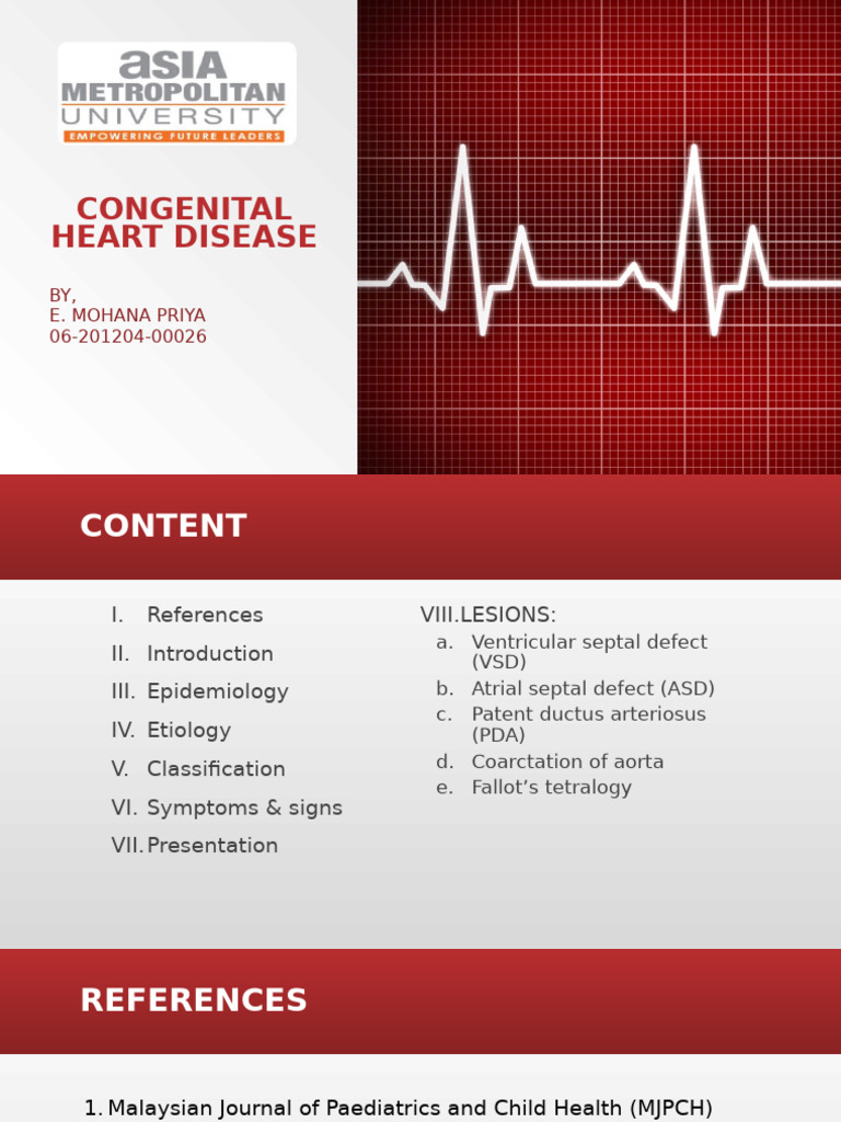 Overview of Congenital Heart Disease | PDF | Congenital Heart Defect ...