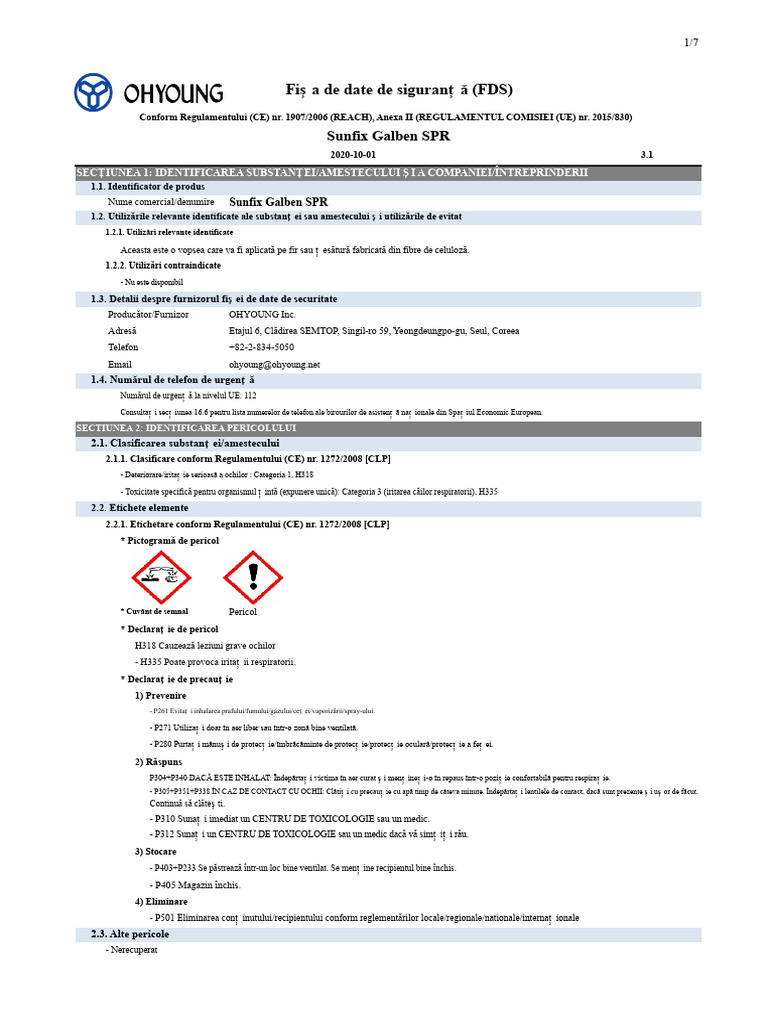SDS-Sunfix Galben SPR (2020) | PDF