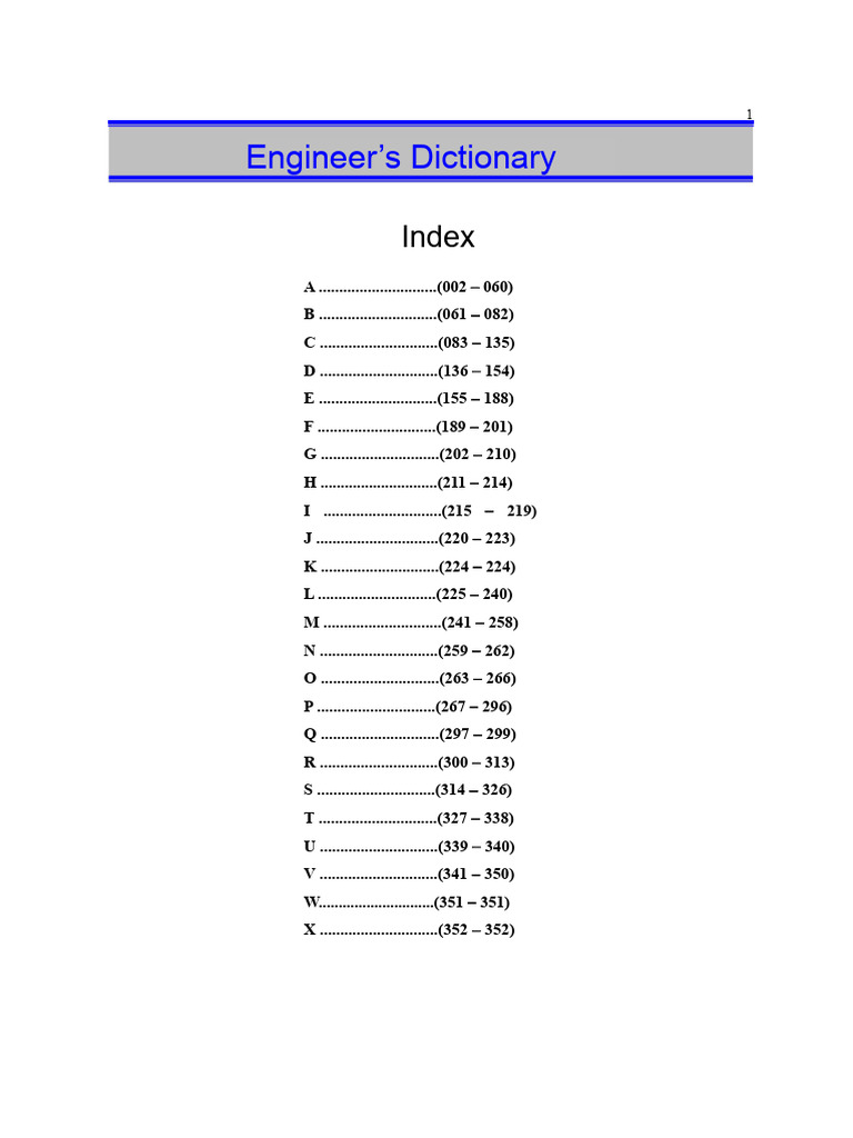 Engineer's Dictionary | PDF | Acceleration | Steel