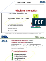 Human Machine Interaction