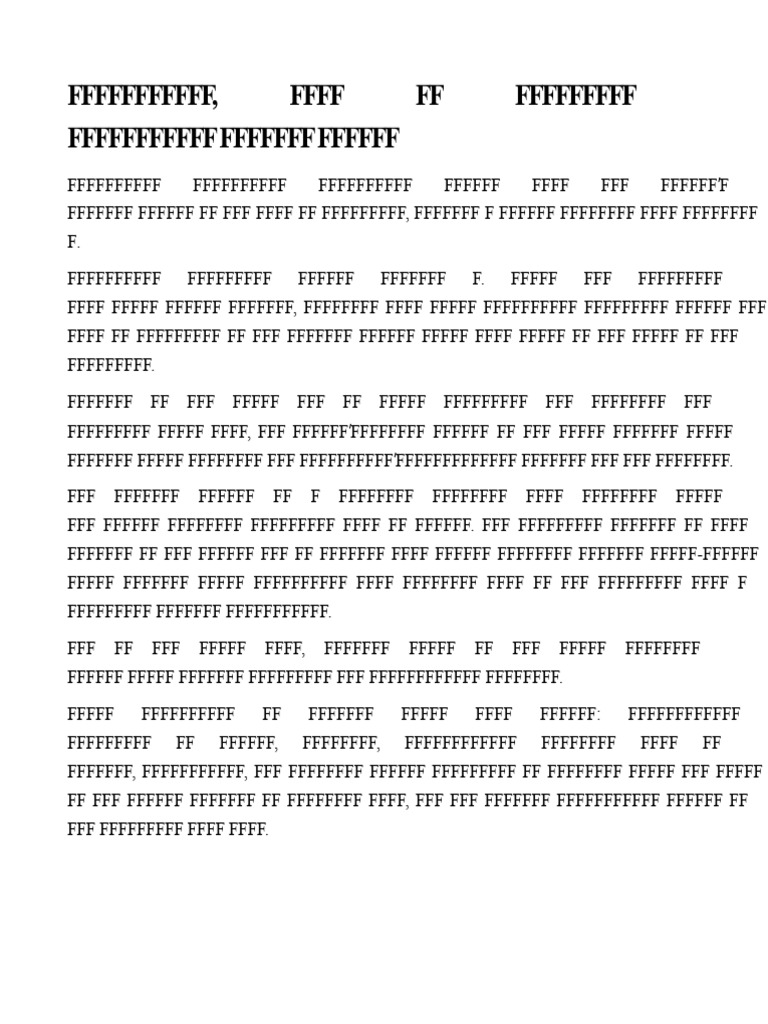 Análise de Dados FFFF e FFFFFFFFF | PDF