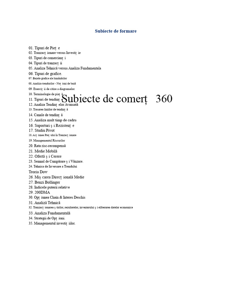 Teme de Formare | PDF