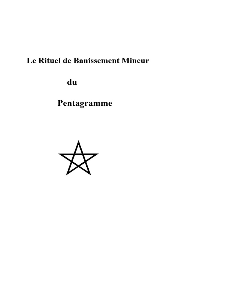 Rituel de Banissement du Pentagramme | PDF | Main | Lumière