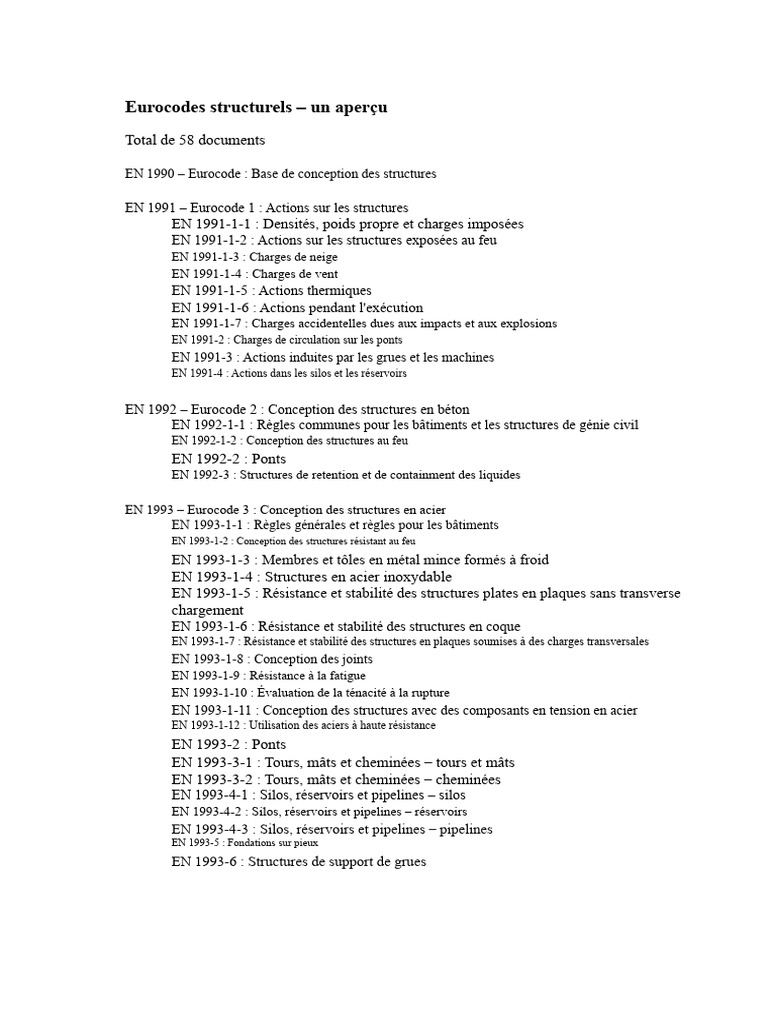 Aperçu des Eurocodes structurels | PDF | Pont | Acier