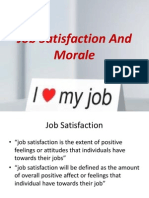 Job Satisfaction and Morale