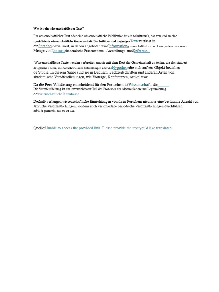 Was Ist Ein Wissenschaftlicher Text? | PDF