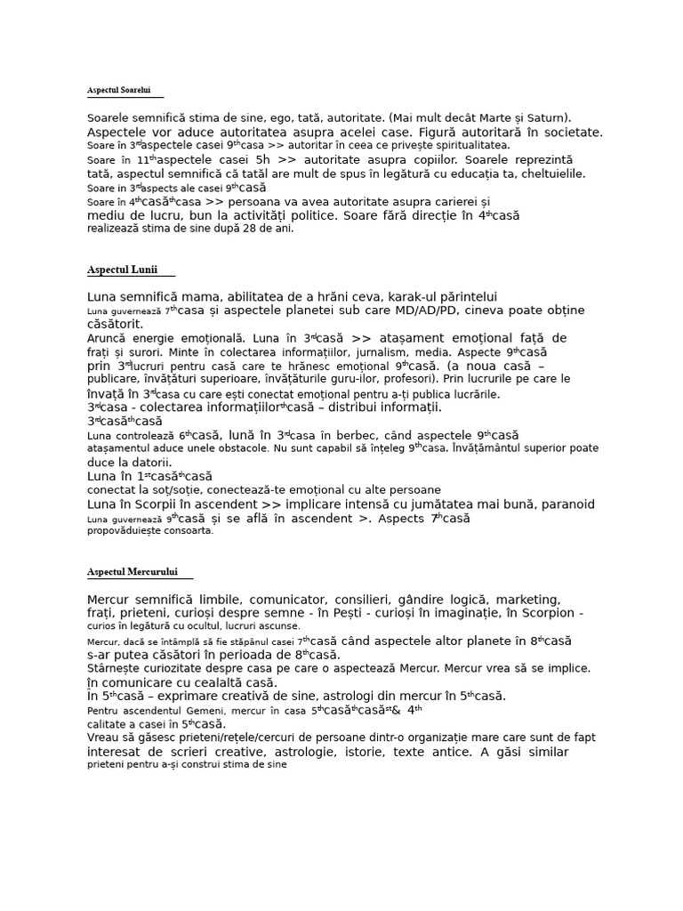 Aspectul Lui Saturn | PDF