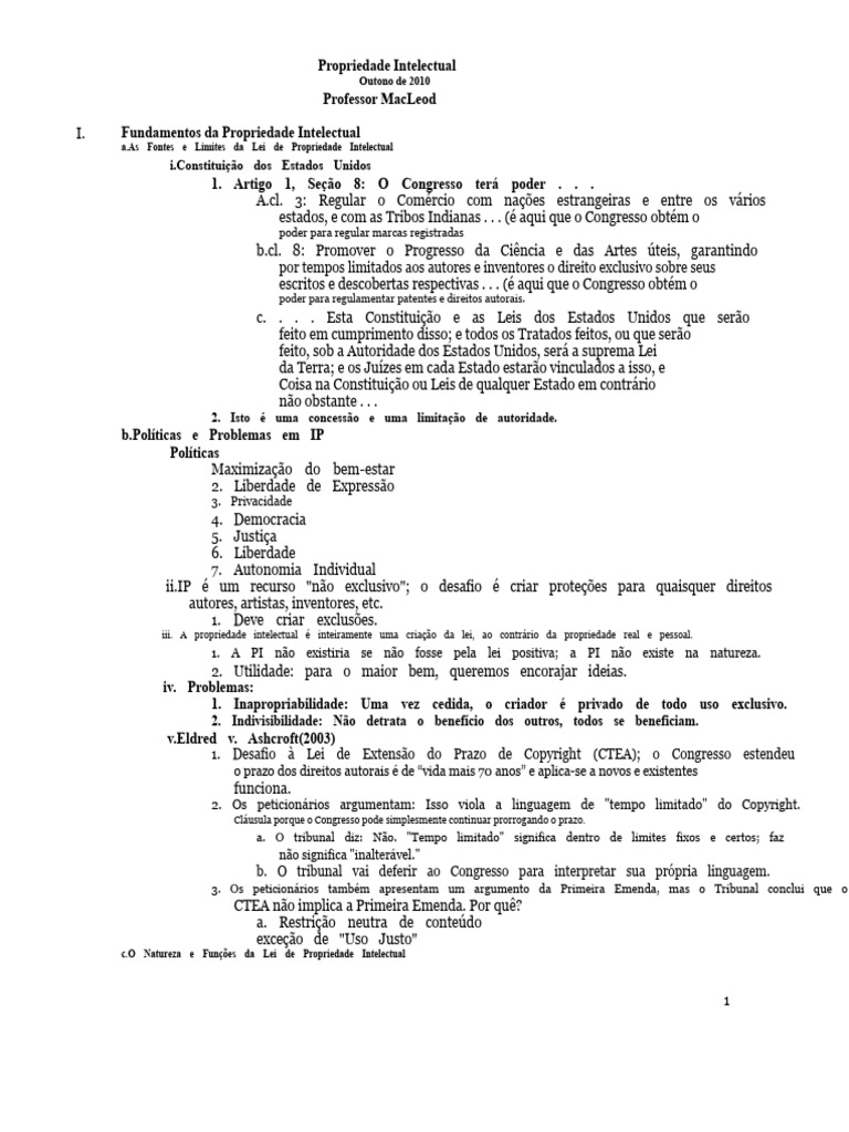 Fundamentos da Propriedade Intelectual | PDF | Propriedade intelectual ...