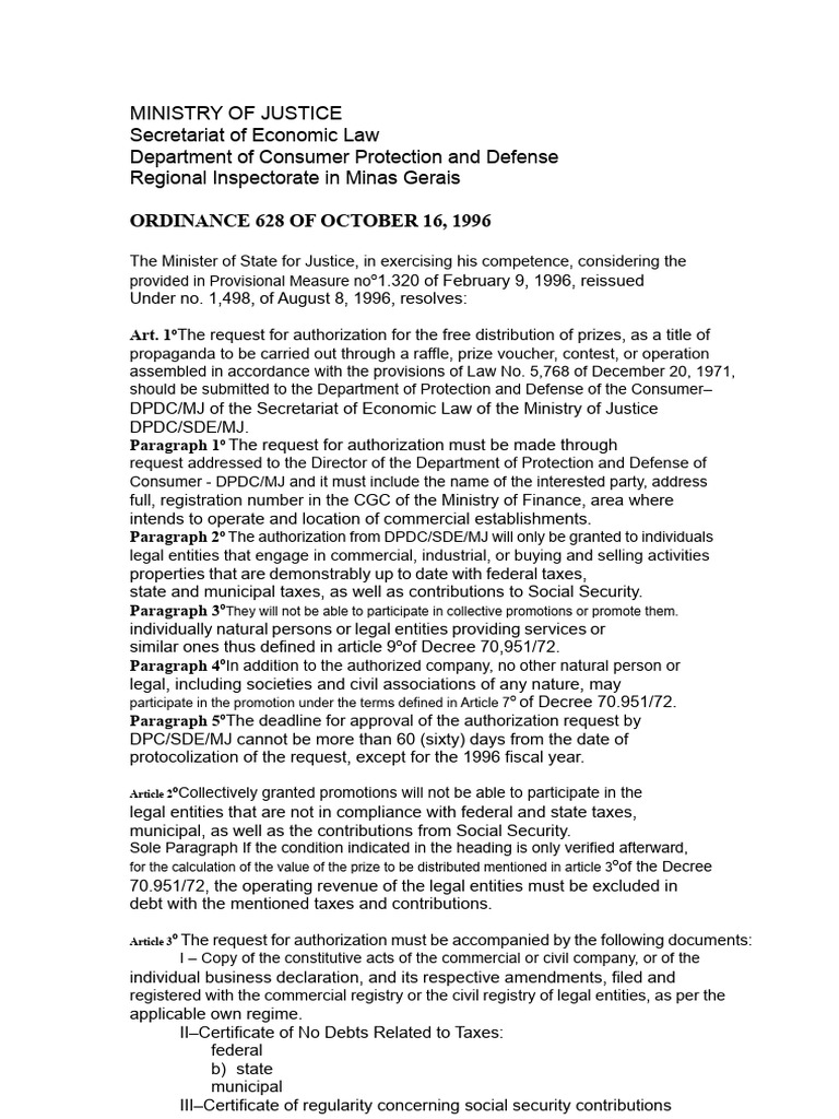 Guidelines for Prize Distribution Authorization | PDF | Consumer ...