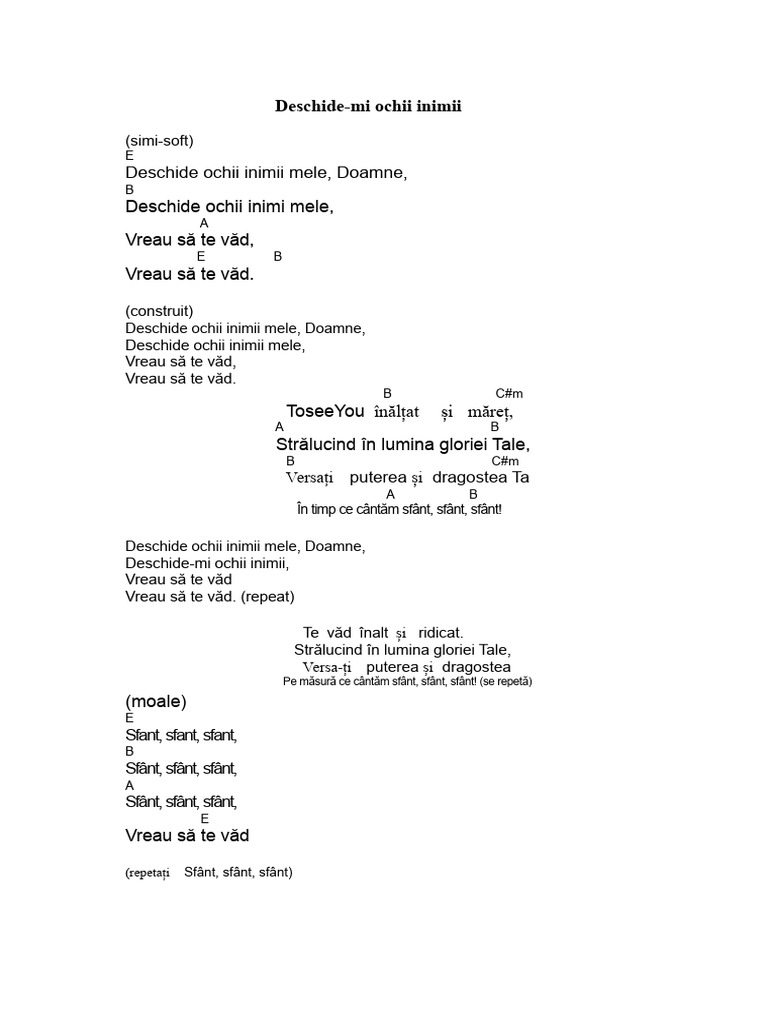 Deschide-Mi Ochii Inimii | PDF