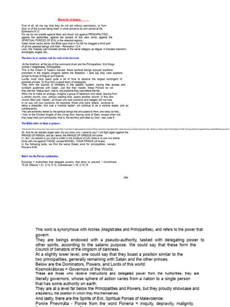 Hierarchy of Demons | PDF | Spiritual Gift | Prophecy