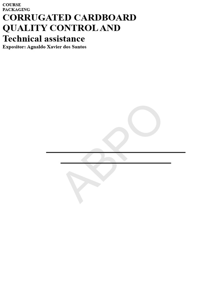 Corrugated Box Quality Control Guide | PDF | Sampling (Statistics ...