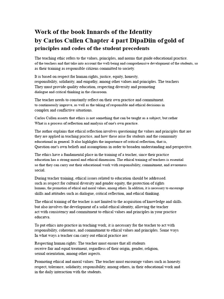 Work of The Book Innards of The Identity by Carlos Cullen Chapter 4 ...